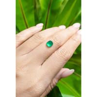 1.56 Ct. Cabochon Emerald from Pakistan Life Style