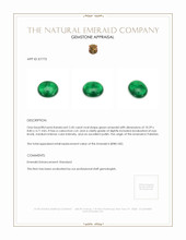2.45 Ct. Cabochon Emerald from Pakistan Appraisal