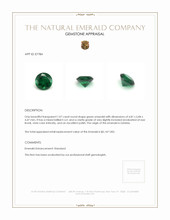 1.07 Ct. Emerald from Zambia Appraisal