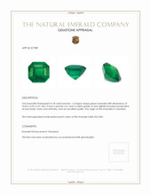 4.18 Ct. Emerald from Colombia Appraisal