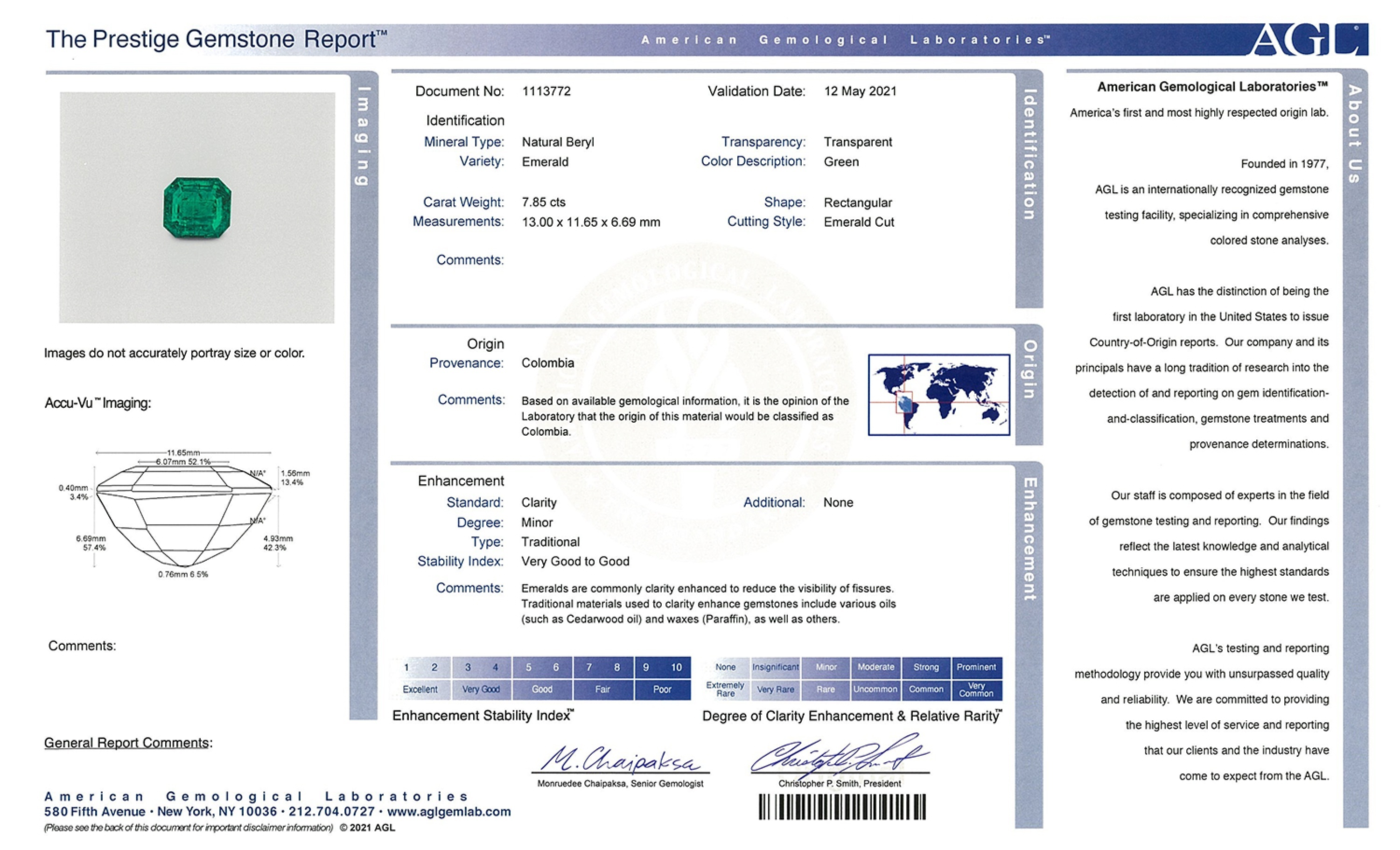 7.85 Ct. Emerald from Colombia