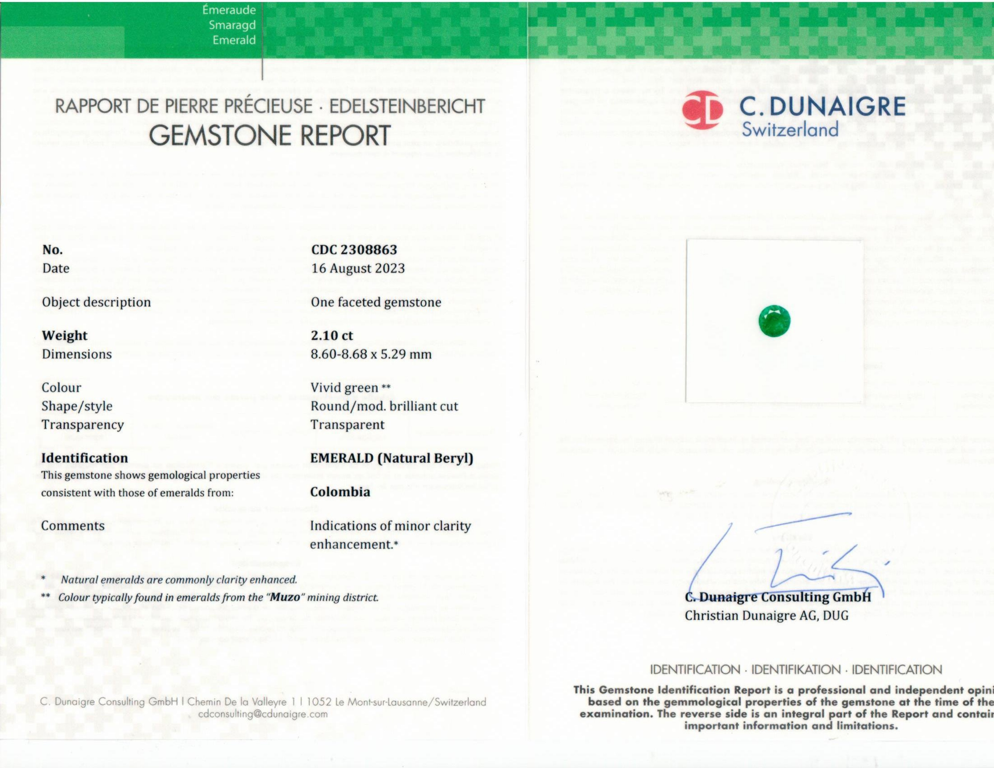 2.10 Ct. Emerald from Colombia - Muzo