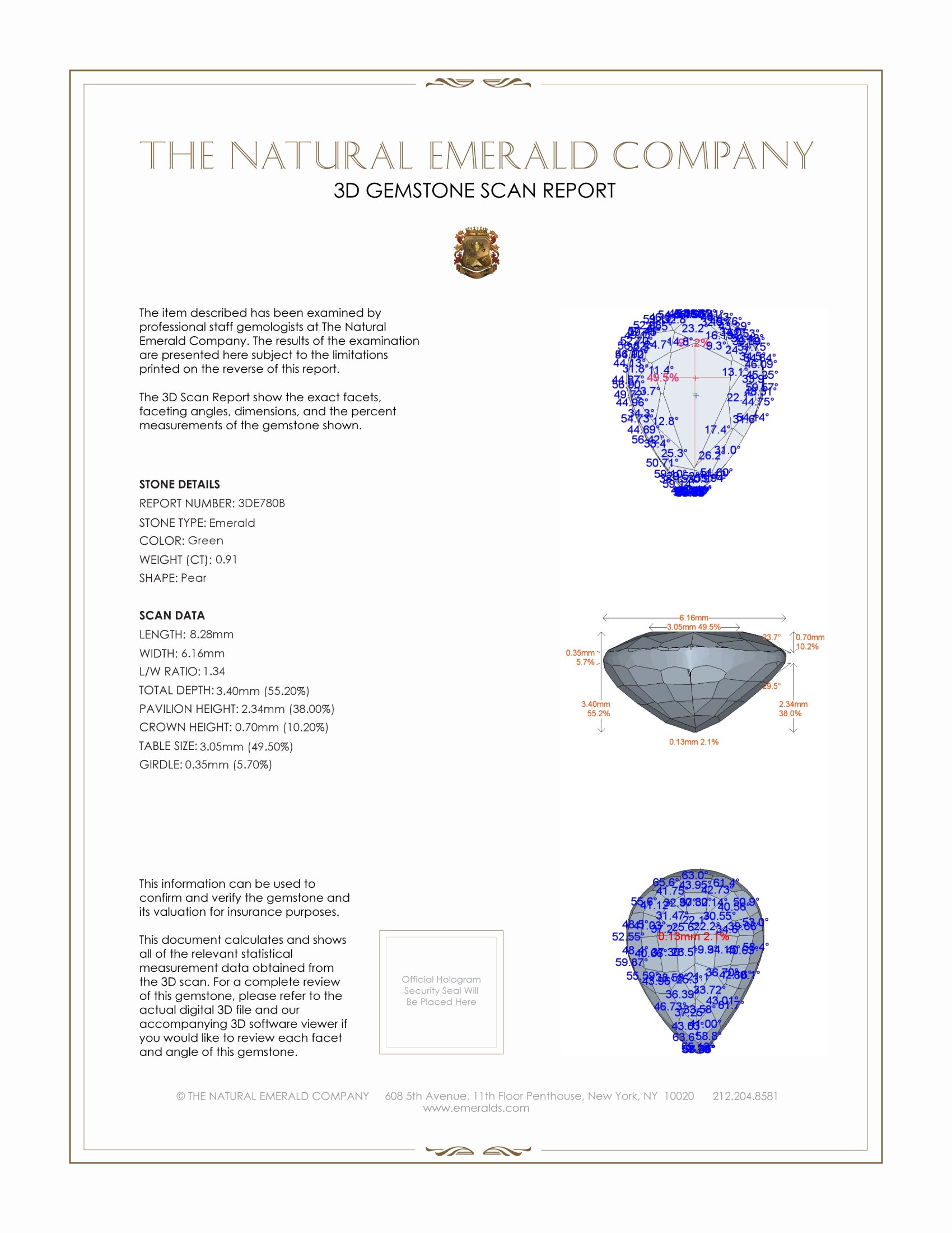 0.91 Ct. Emerald from Zambia