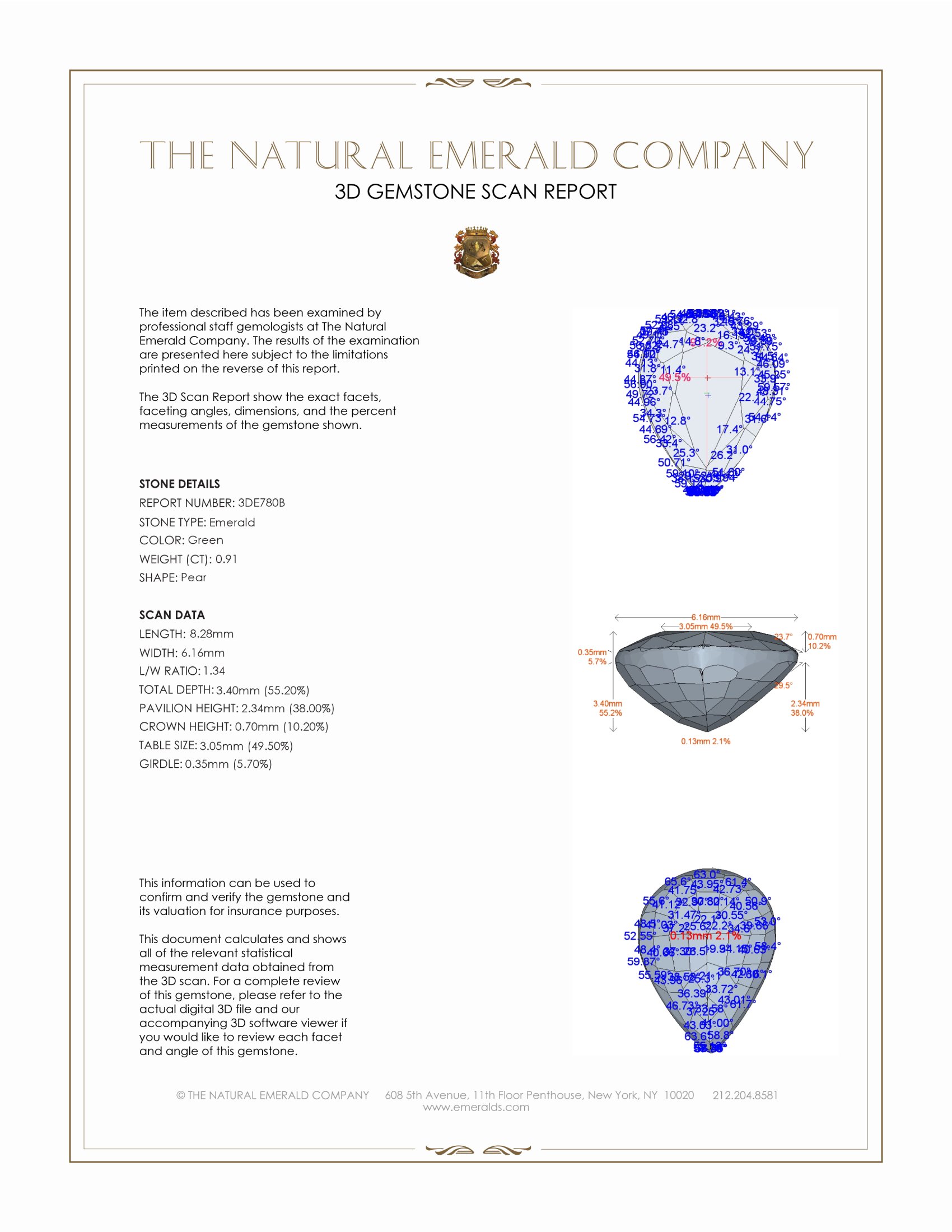 0.91 Ct. Emerald from Zambia