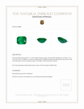 2.12 Ct. Emerald from Zambia Appraisal