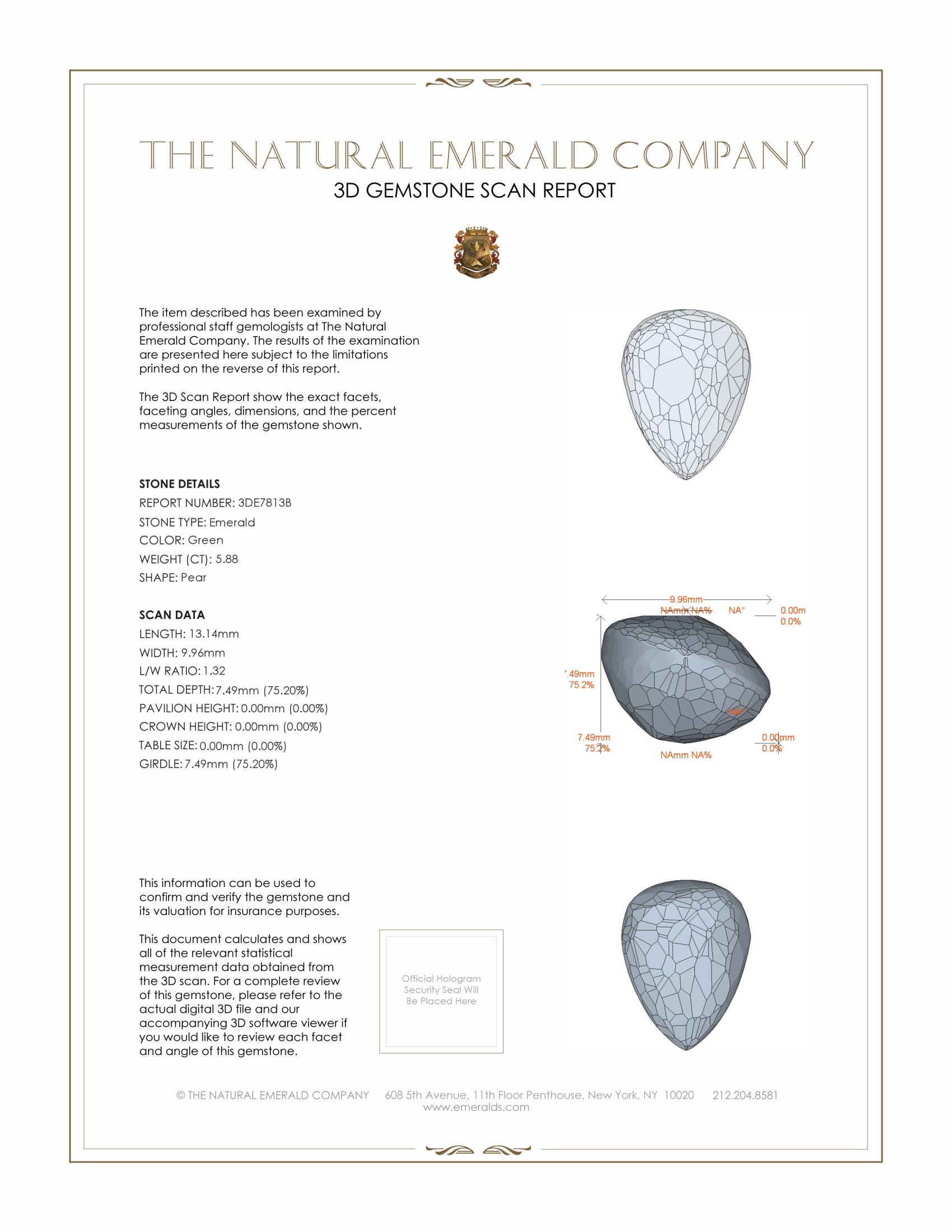 5.88 Ct. Emerald from Zambia