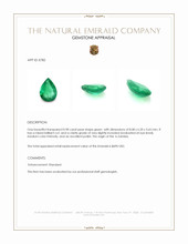 0.98 Ct. Emerald from Zambia Appraisal