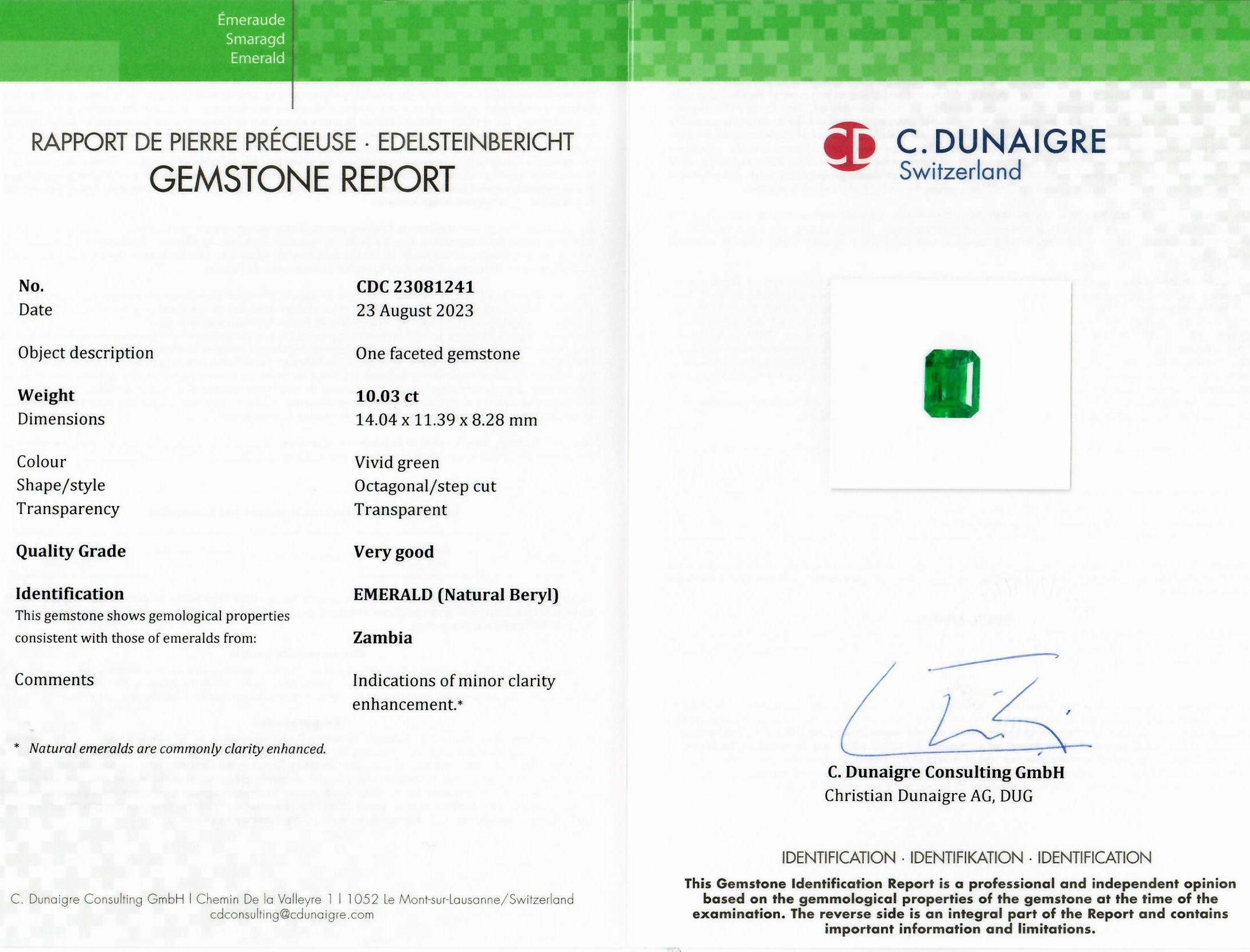 10.03 Ct. Emerald from Zambia
