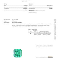 13.61 Ct. Emerald from Colombia Scan Report