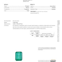 13.60 Ct. Emerald from Colombia Scan Report