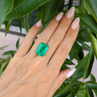 13.60 Ct. Emerald from Colombia Life Style