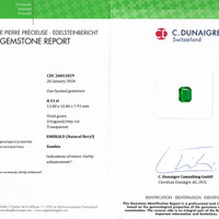 8.13 Ct. Emerald from Zambia Scan Report