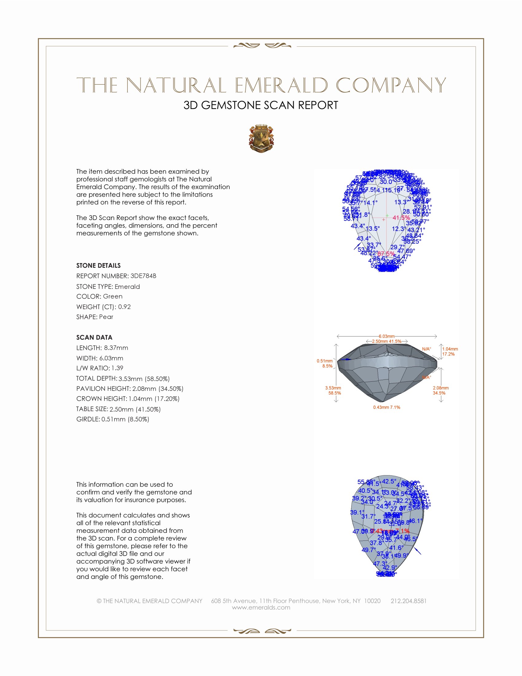 0.92 Ct. Emerald from Zambia