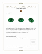 6.68 Ct. Cabochon Emerald from Pakistan Appraisal