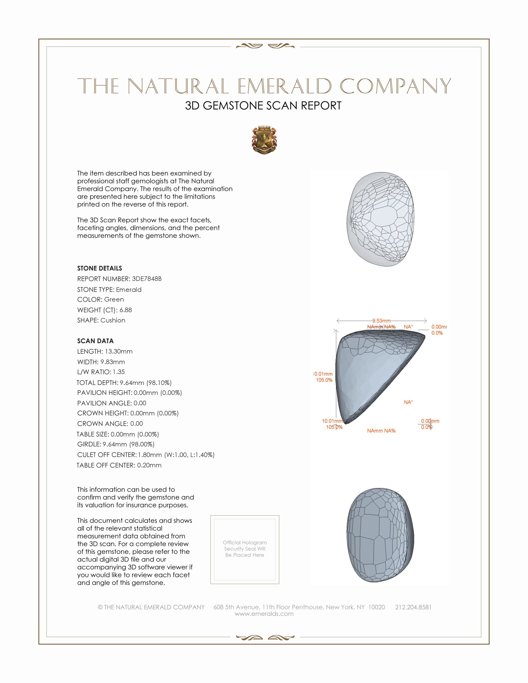 6.88 Ct. Cabochon Emerald from Pakistan