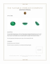 0.61 Ct. Emerald from Zambia Appraisal