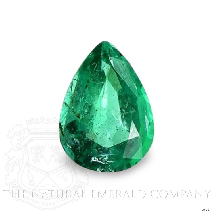 Vedic Emerald Ring 0.89 Ct., 18K White Gold