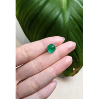 4.20 Ct. Cabochon Emerald from Afghanistan Life Style