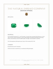 0.71 Ct. Emerald from Colombia Appraisal