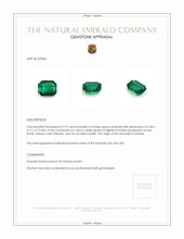 0.79 Ct. Emerald from Zambia Appraisal