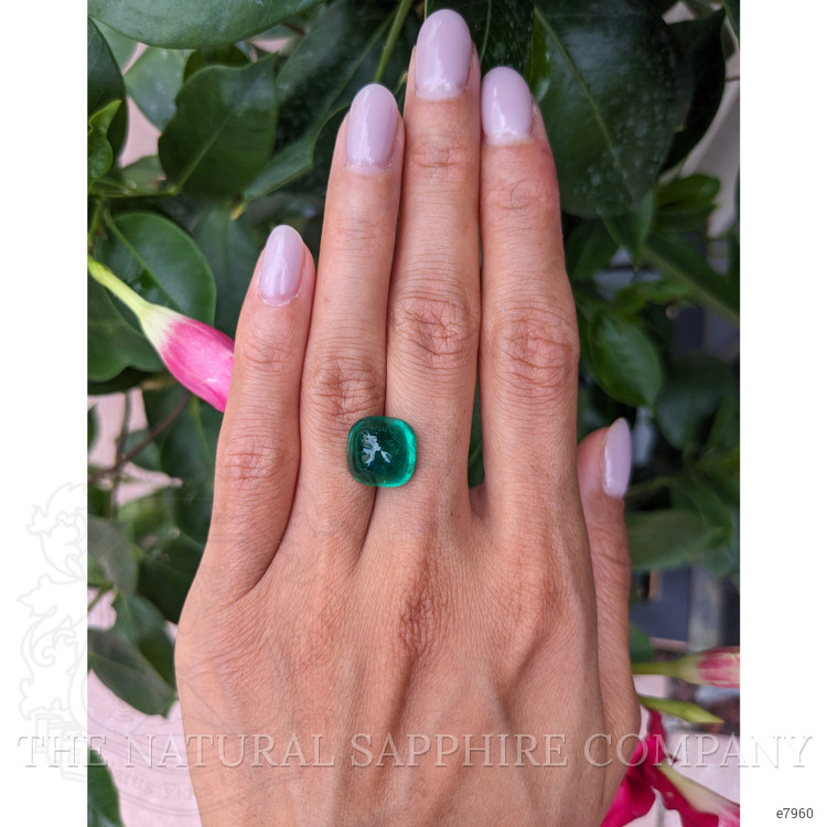 9.34 Ct. Cabochon Emerald from Colombia