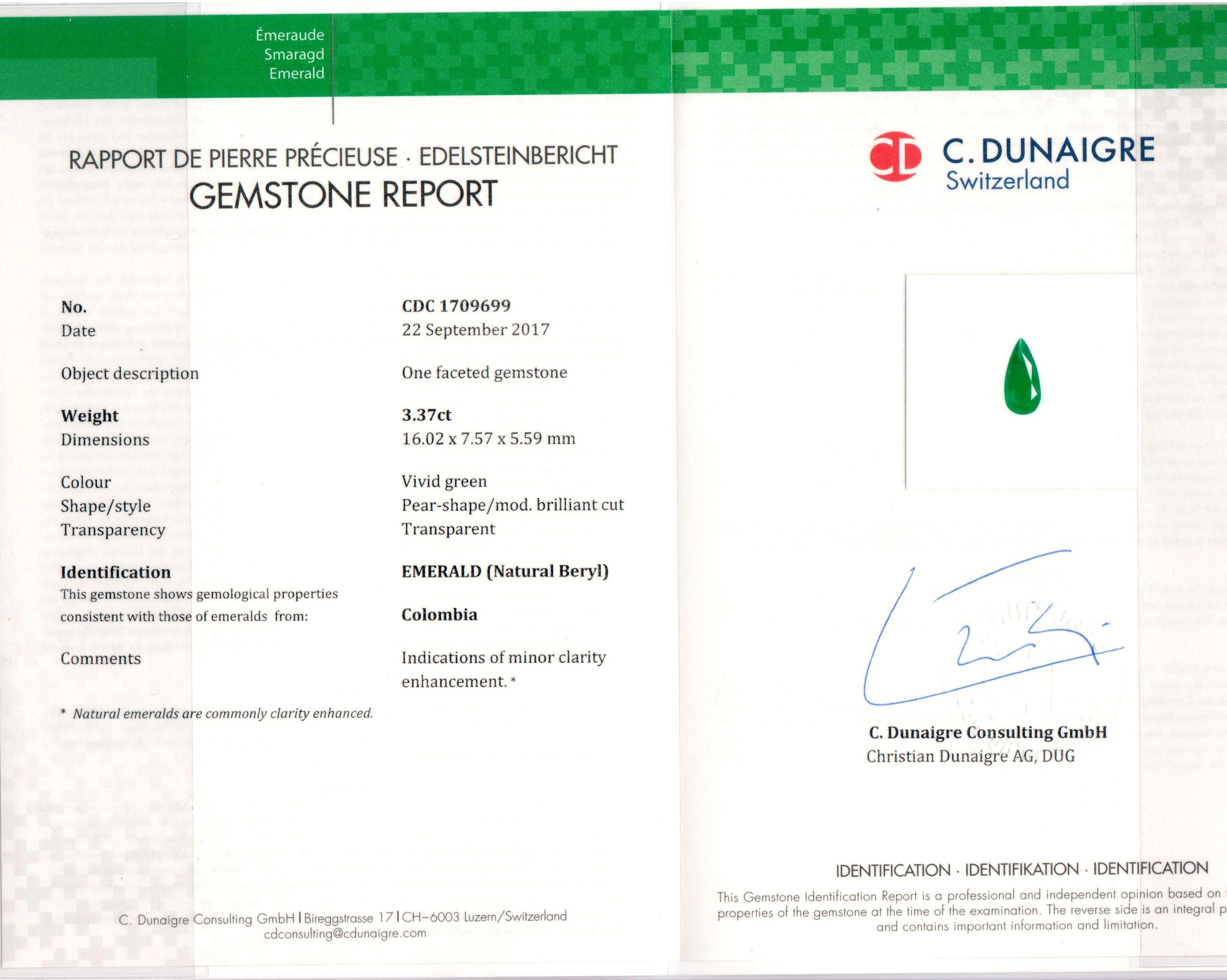 3.37 Ct. Emerald from Colombia