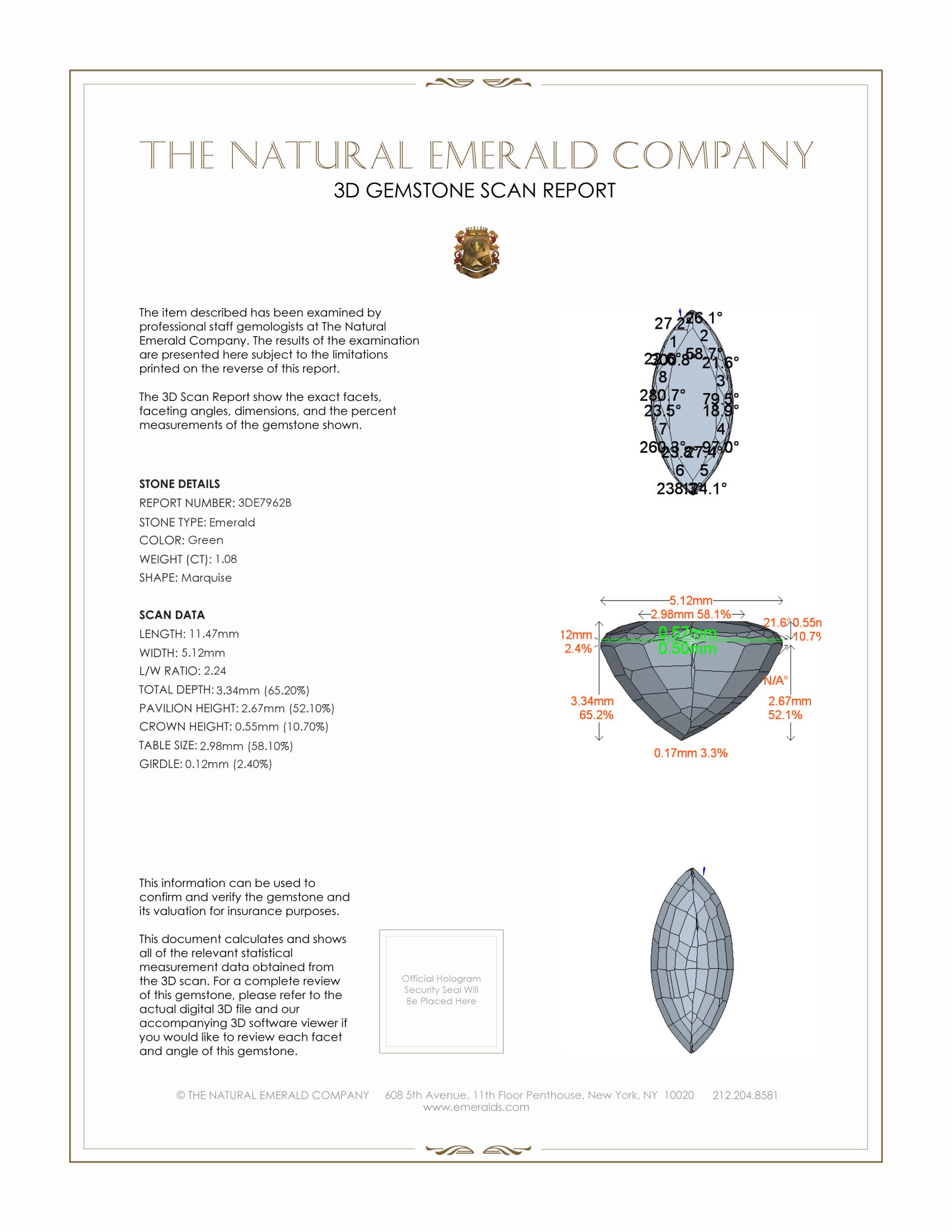 1.08 Ct. Emerald from Colombia
