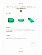10.07 Ct. Emerald from Colombia Appraisal