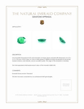 0.58 Ct. Emerald from Colombia Appraisal