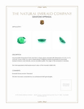 0.58 Ct. Emerald from Colombia Appraisal