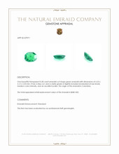 0.58 Ct. Emerald from Colombia Appraisal
