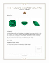 1.24 Ct. Emerald from Colombia Appraisal