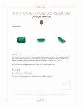 0.76 Ct. Emerald from Brazil Appraisal