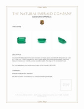 0.96 Ct. Emerald from Brazil Appraisal