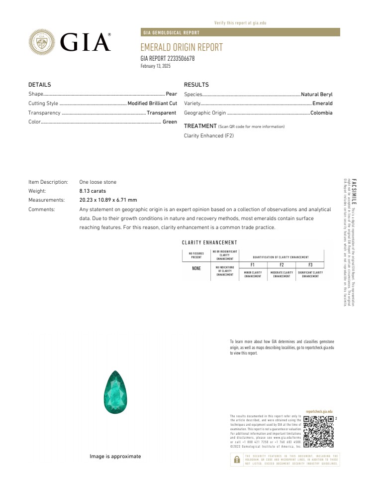 8.13 Ct. Emerald from Colombia
