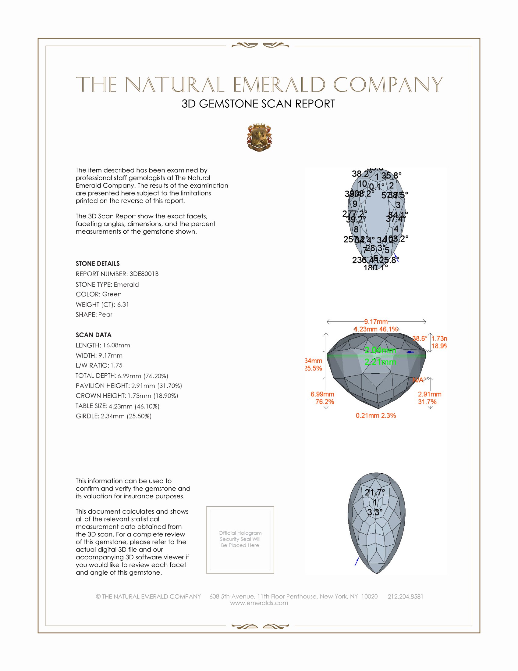 6.31 Ct. Emerald from Brazil