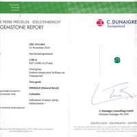 2.90 Ct. Emerald from Colombia Scan Report
