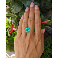 6.43 Ct. Emerald from Colombia Life Style