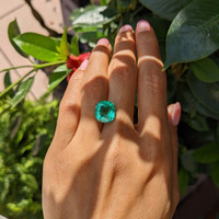 6.43 Ct. Emerald from Colombia Life Style