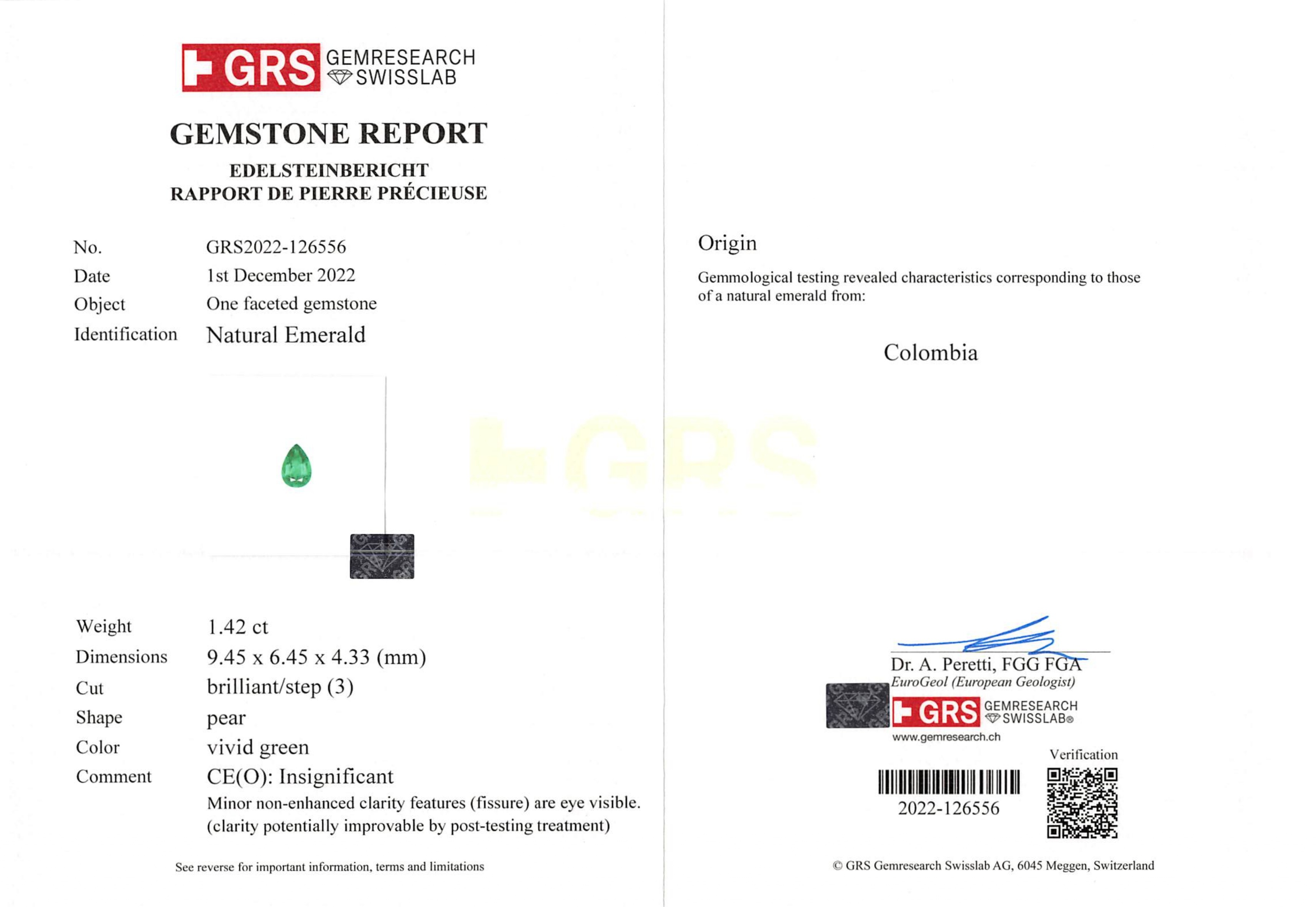 1.42 Ct. Emerald from Colombia