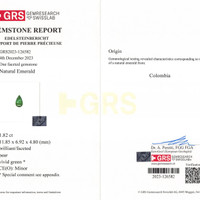 1.82 Ct. Emerald from Colombia Scan Report