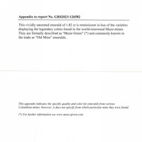 1.82 Ct. Emerald from Colombia Scan Report