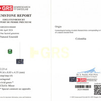 2.23 Ct. Emerald from Colombia Scan Report