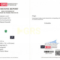2.55 Ct. Emerald from Colombia Scan Report