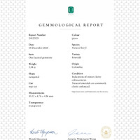3.04 Ct. Emerald from Colombia Scan Report
