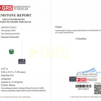 4.47 Ct. Emerald from Colombia Scan Report