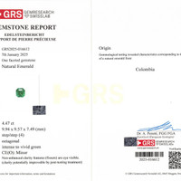 4.47 Ct. Emerald from Colombia Scan Report