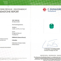13.42 Ct. Emerald from Colombia Scan Report