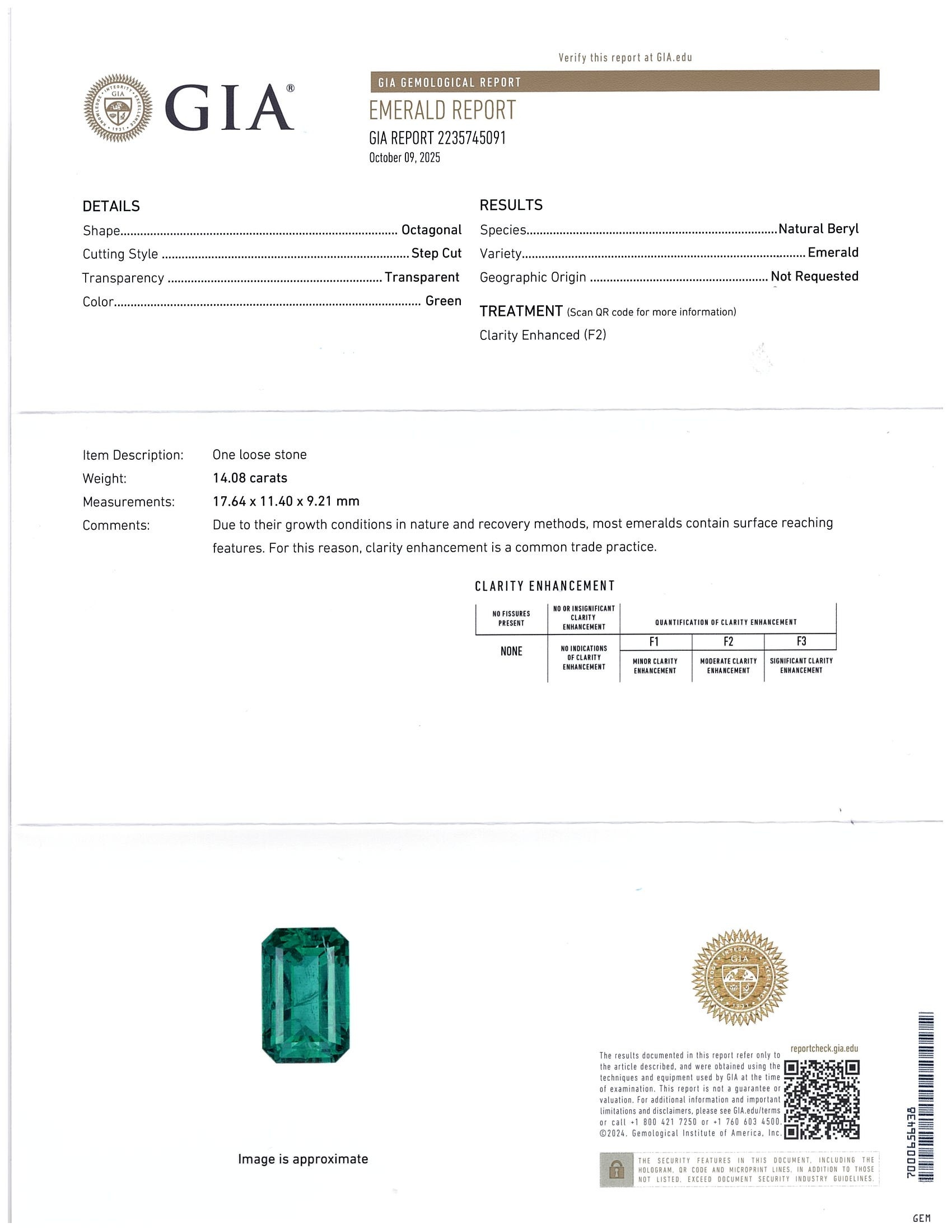 14.07 Ct. Emerald from Zambia