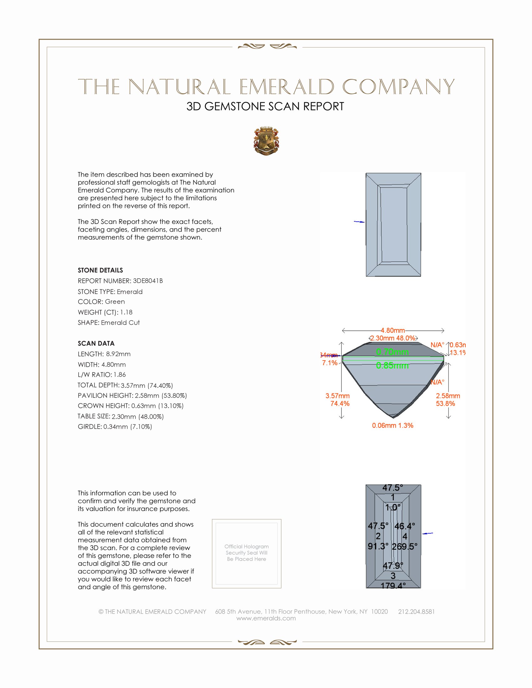 1.18 Ct. Emerald from Zambia